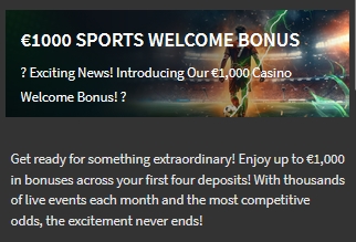 The 100% of the first 4 deposits offer on the first bet